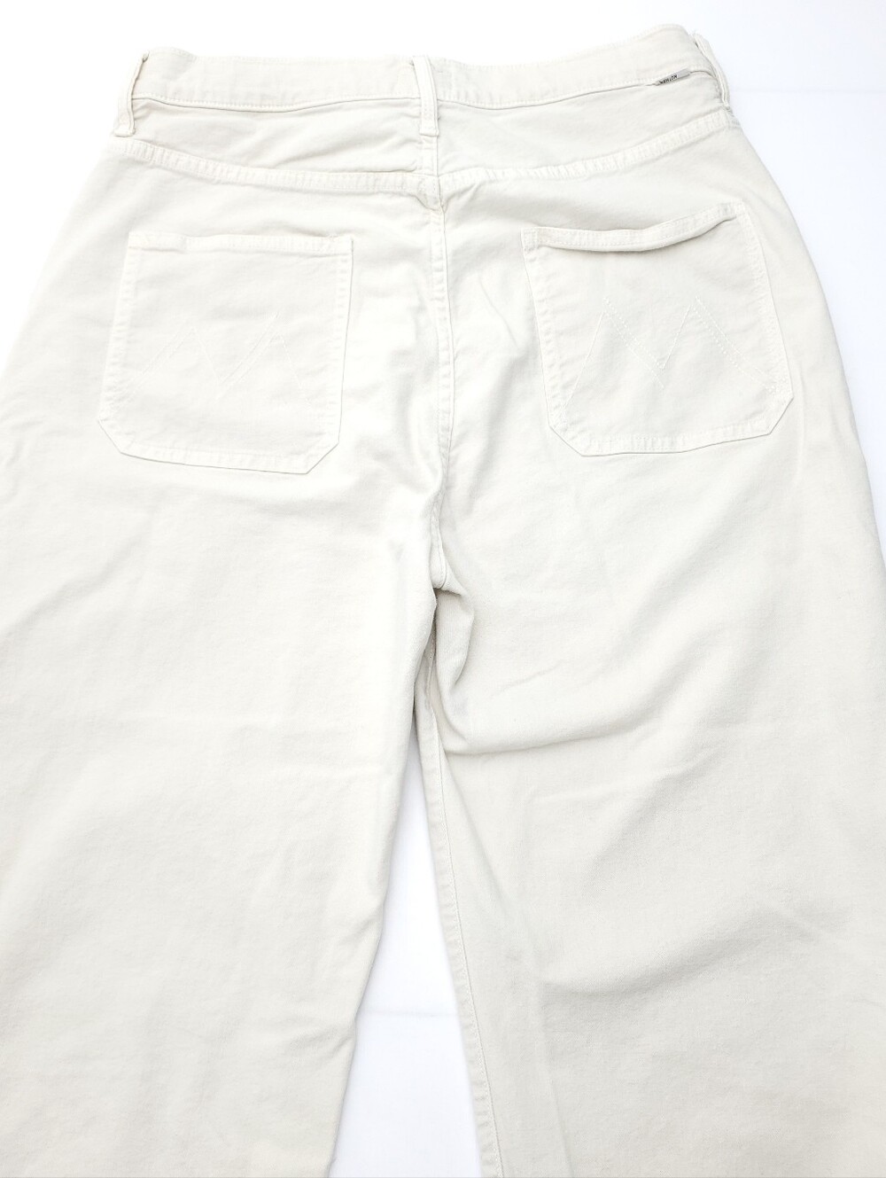 MOTHER Cream High-Rise Ankle Cropped Jeans - Picture 10 of 14